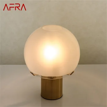 AFRA Nordic Модерна и Креативна зелена Настолна лампа LED Десктоп Декоративно Осветление за дома, хол