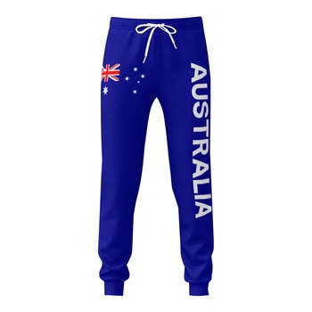 Мъжки спортни панталони с джобове под флага на Австралия, Джоггеры за бягане за мъже, спортни всекидневни спортни панталони с завязками