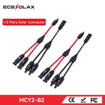 ECGSOLAX 1 двойка/2 чифта Свързване на кабел за слънчеви батерии IP67, Водоустойчива Штекерный кабел, Конектори за слънчеви панели, Фотоволтаични системи