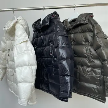 Зимни мъжки naka яке за отдих с по-голям джоб и качулка, топло палто 1: 1, 95% бял гъши пух, NFC, прахозащитен чанти
