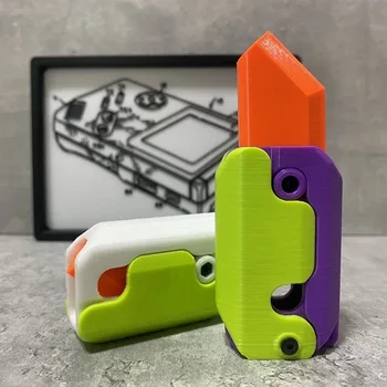 2023 Нова 3D печат Гравитационный скок Малък Нож за Репички Мини Модел на Студентски Награда Окачване Декомпрессионная Подарък играчка за момчета Нажимная карта