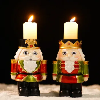 Vilead Коледен Лешникотрошачката от Смола, Свещник, Коледна декорация, Свещник, Аксесоари за Украса на Дома, за Подарък на Приятел
