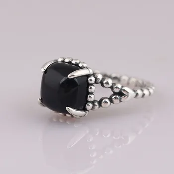 Светъл пръстен за гмуркане синьо и черно За жени, автентични бижута от сребро S925 Проби, подарък за рожден Ден за момиче