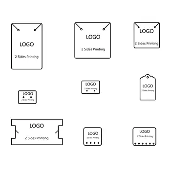 8 размери на Печат от двете страни Персонализирани Лого Потребителски опаковки бижута за малкия бизнес Обеци, Колие, Гривна Дисплей
