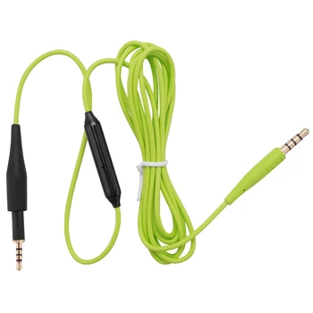 Преносимото Кабел, аудио кабел с Регулатора на силата на звука с Микрофон за Слушалки AKG K430 K450 K451 K452 Q460 K480 JBL J55 J88 Зелен Цвят