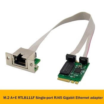 1 Комплект M. 2A + E RTL8111F Гигабитная Мрежова карта Индустриален компютър, LAN Мрежова карта ПХБ