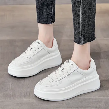 Дебели бели обувки за жени; Новост 2023 г.; Бели дамски обувки за жени; Дишащи обувки дантела; Дамски обувки на нисък ток;