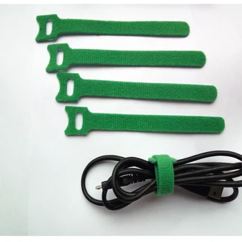 80шт 300 * 12 мм Зелени Найлонови Кабелни Връзки за Многократна употреба Тънка кука-Контур За Управление Монтиране на Кабелни Проводници