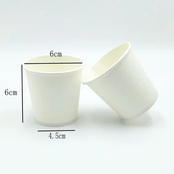 Бяла хартиена чаша, малка еднократна чашка вода за уста, хартиена чаша за топли напитки