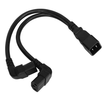 IEC320 С20-двойна кабел C13 Y-Образна Ивица на Захранващ кабел Растяжимый Двойна Правоъгълна 1 вход 2 изхода 12,6 инча за цифрови фотоапарати за принтер